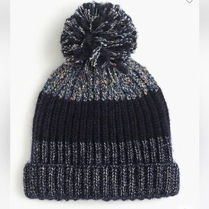 Italian wool-blend striped Pom-Pom Hat
